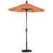 California Umbrella 6 Rd. Aluminum Patio Umbrella Crank Lift Push Button Tilt Sunbrella fabric Bronze Finish Tuscan