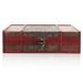 Storage Box with Lock Trunk Wooden Chest Bin Lids Stash Boxes Jewelry Trinket Man