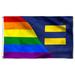 Bayyon Equality LGBT Flag Rainbow Pride Grommet Flag Banner with Grommets 3x5Feet Man cave Decor