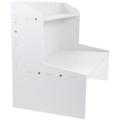 Storage Shelves Storage Bins Desk Stand Multi-layer Storage Rack Book Organizer Wood-Plastic Plate Storage Rack Storage Box White WPC Office