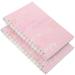 2 Pcs Coil Notebook Undated Schedule A5 English Planner 2pcs (pink) Pads Work Diary Checklist Notepad Weekly Notepads