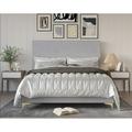 Home Design Andes Upholstered Panel Bed Silver Grey - King