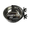 MidWest Homes for Pets Snap y Fit Food Bowl | Pet Bowl 20 oz. (2.5 cups) | Dog Bowl Easily Affixes to a Metal Dog Crate Cat Cage or Bird Cage | Pet Bowl Measures 6L x 6W x 2H Inches Silver