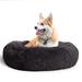 Sanmadrola Dog Bed for Medium Dogs 30in Calming Dogs Bed & Cat Dog Washable-Round Cozy Soft Pet Bed Donut Cuddler Round Anti-Anxiety Dog Beds Fits up to 45 lbs Pets Beds Black