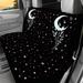 Pzuqiu Black Space Moon Car Back Seat Cover Cute Automotive Seat Covers & Accessories Dog Car Seat Cover for Rear Split Bench Seat Protectors for Cars Trucks and SUVs