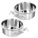 2 Pcs Container for Dog Food Stainless Cat Bowl Pets Supplies Cat Food Basin Dog Kennel Food Bowl Household Kitten Bowl Pet Accessory Dog Food Bowl Pet Bowl Portable Food Bowl Stainless Steel