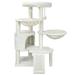 WK Cat Tree Cat Tower with Cat Scratching Posts Activity Centre Climbing Tree Cat Furniture with Cat Condo and Two Hammocks Beige