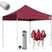 Eurmax Premium 10 x10 Pop-up Canopy - 10x10ft Burgundy