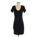 Bobi Casual Dress - Shift: Black Solid Dresses - Women's Size X-Small