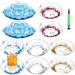 10Pcs Inflatable Drink Holder Floating Coaster Cup Holder with Inflator Pump for Swimming Pool Party