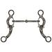 Showman 5 Brown Snaffle Bit w/ Engraved Silver Overlays