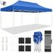 SANOPY 10x20 Pop up Canopy Tent Heavy Duty Party Tent Easy Set-up Instant Commercial Folding Outdoor Waterproof & UV 50+ Party Wedding Gazebo w/Roller Bag 4 Sandbag (Upgraded Frame & Windproof) Blue