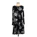 Old Navy Casual Dress: Black Floral Motif Dresses - Women's Size Small