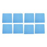 Fyearfly 8PCS Interlocking Rubber Floor Tiles Mats Bathroom Tile with Drain Holes Massage Soft Cushion Flooring Tiles for Pool Shower Bathroom Deck Patio Garage (Sky Blue)