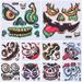 10 Pcs Halloween Pumpkin Decoration Stickers 10pcs Facial Expression Decortations Embellishments Lantern Wall Decals for Decorations