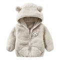 ZRBYWB Coats For Toddlers Baby Girls Boys Jacket Bear Ears Hooded Outerwear Zipper Warm Winter Coat Baby Boy Clothes