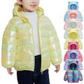 Hot Sale Jacket Cute Baby Girls Jacket Kids Boys Shinning Down Jacket with Ear Hoodie Infant Children s Winter Warm Coat Clothing Outfite qILAKOG Yellow12 Months