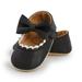 Baby Girls Mary Jane Flats with Bowknot Toddler First Walkers Soft Non-Slip Crib Shoes Princess Wedding Dress Ballet Shoes