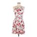 I.N. San Francisco Casual Dress - Fit & Flare: Ivory Print Dresses - Women's Size Medium