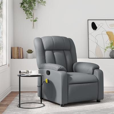 vidaXL Massage Recliner Chair Reclining Armchair for Elderly Faux Leather