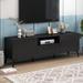Modern TV Stand for 70 inch TV, Entertainment Center with Adjustable Shelves, 1 Drawer and Open Shelf, TV Console Table