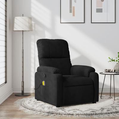 vidaXL Massage Recliner Chair Wingback Reclining Armchair Microfiber Fabric