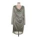 T Tahari Casual Dress: Silver Marled Dresses - Women's Size Large