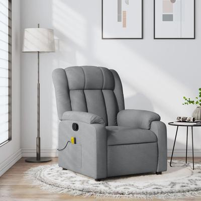 vidaXL Massage Recliner Chair Wingback Reclining Armchair for Elderly Fabric