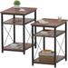 Side Table Nightstands Set-of-2 End Table - 15.8"D x 15.8"W x 22"H