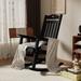 CHERIE HOME Adirondack Rocking Chair with High Backrest, HIPS All Weather Outdoor and Indoor Rocking Chair