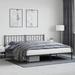 vidaXL Metal Bed Frame with Headboard Mattress Foundation Bedroom Furniture