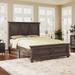 Traditional Vintage Pinewood Queen Bed Platform Bed Panel Bed