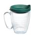 Tervis Clear & Colorful Lidded Made in USA Double Walled Insulated Travel Tumbler, Hunter Green Lid - 16oz Mug