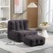 Fluffy bean bag chair, comfortable bean bag super soft lazy sofa chair with memory foam and ottoman for room, bedroom, apartment