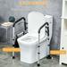 2 in 1 Stand Alone Toilet Safety Rails, 300lb Stand-Assist Walker with Adjustable Height Width