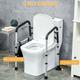 2 in 1 Stand Alone Toilet Safety Rails, 300lb Stand-Assist Walker with Adjustable Height Width