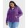 Hanes Just My Size EcoSmart Women's Full-Zip Fleece Hoodie (Plus ) Violet Splendor Heather 3X