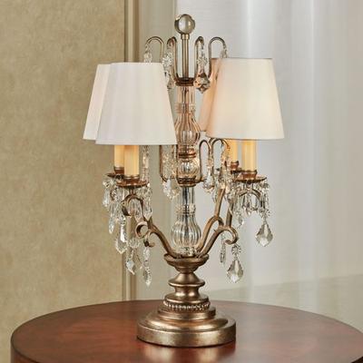Louisa Candelabra Table Lamp Aged Gold , Aged Gold