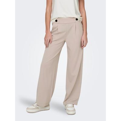 Jerseyhose JDY "JDYGEGGO NEW LONG PANT JRS NOOS", Damen, Gr. S (36), Länge 30, grau (chateau gray detail:schwarz buttons), Jersey, Obermaterial: 95% Polyester, 5% Elasthan, unifarben, modisch, relaxed fit knöchellang, Hosen, mit dekorativem Riegel... Image