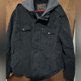 Levi's Jackets & Coats | Men’s Washed Cotton Hooded Military Jacket | Color: Black/Gray | Size: Xxl