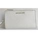 Michael Kors Bags | New Michael Kors Jet Set Travel Double Zip Wallet Leather Optic White / Gold | Color: Gold/White | Size: Os