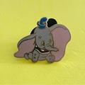 Disney Jewelry | Disney Sitting Dumbo Pin With Blue Hat #602 | Color: Gray/Pink | Size: Os