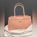 Coach Bags | Coach Blush Pink Genuine Leather Shoulder Bag W/ 2 Magnetic Clasps & Zipper | Color: Pink | Size: Os