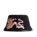 Coach Accessories | New! 100% Cotton, 2024 New Year Bucket Hat With Dragon , Size M/L | Color: Black/Red | Size: Various