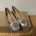 Michael Kors Shoes | Micheal Kors Women’s Fulton Leather Flats | Color: Silver | Size: 6.5