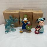 Disney Holiday | Avon Disneys Mickeys Christmas Carol Ornaments Set Of 3 Goofy Mcduck And Minnie | Color: Gold/Red | Size: Os