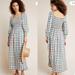 Anthropologie Dresses | Anthropologie Maeve Cerie Plaid Smocked Midi Dress Size Xs | Color: Blue/Red | Size: Xs