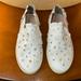 Kate Spade Shoes | Kate Spade #41358 White Leather Flower Sequin Slip On Sneakers Size 8.5 | Color: White | Size: 8.5