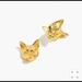 J. Crew Jewelry | J. Crew Women's 14k Gold-Plated Fox Stud Earrings | Color: Gold | Size: Os