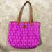 Michael Kors Bags | Michael Kors Logo Rare Pink Fabric And Leather Tote | Color: Pink/Tan | Size: Os